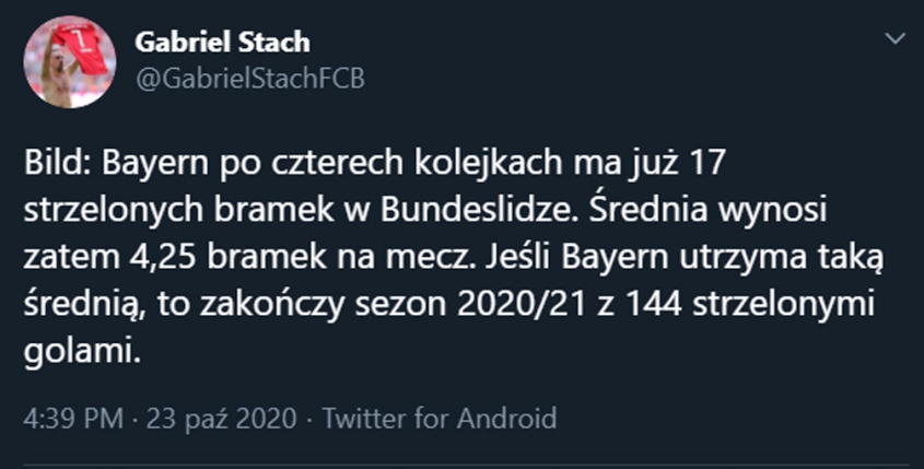 TYLE BRAMEK strzeli Bayern, jeśli podtrzyma strzelecką formę! :D